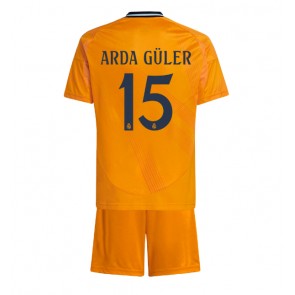 Real Madrid Arda Guler #15 Gostujuci Dres za Dječji 2024-25 Kratak Rukavima (+ kratke hlače)